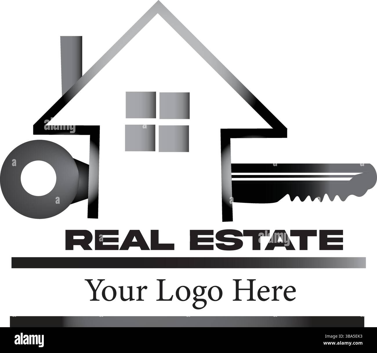 Progettazione di logo immobiliari, immobili e costruzioni – icone di architettura moderna, marchi immobiliari e immobiliari Illustrazione Vettoriale