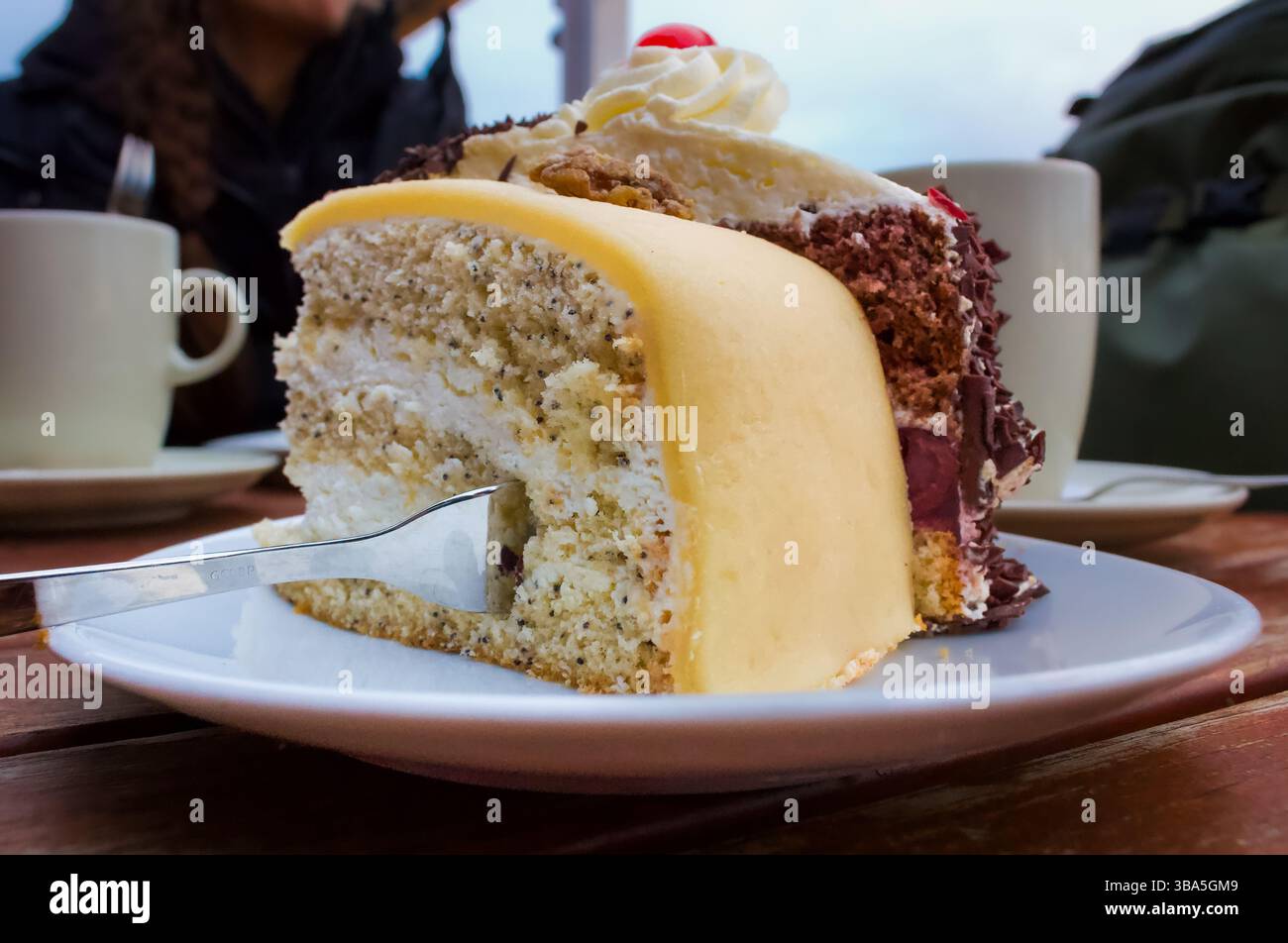 caffè pomeridiano e dolci deliziosi Foto Stock