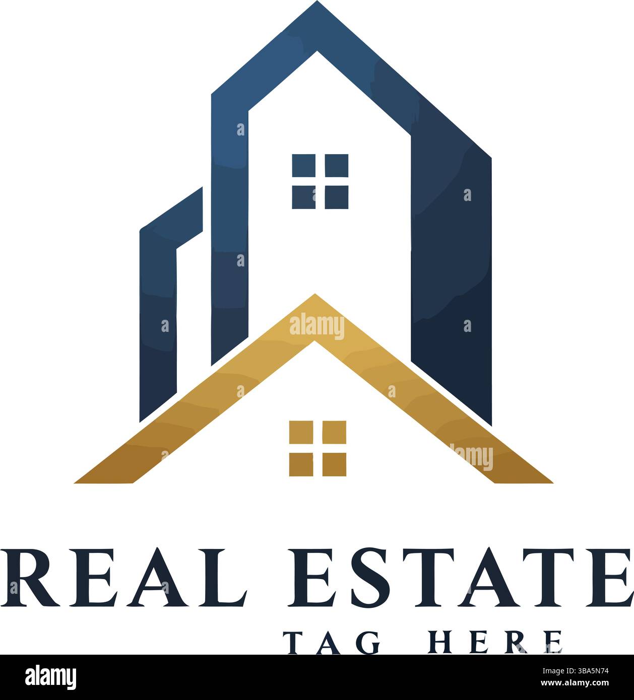 Design minimalista con logo per la casa Illustrazione Vettoriale