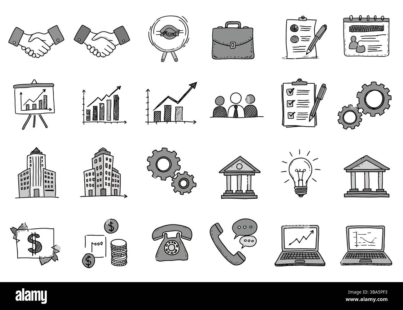 Raccolta icone affari e finanza Illustrazione Vettoriale
