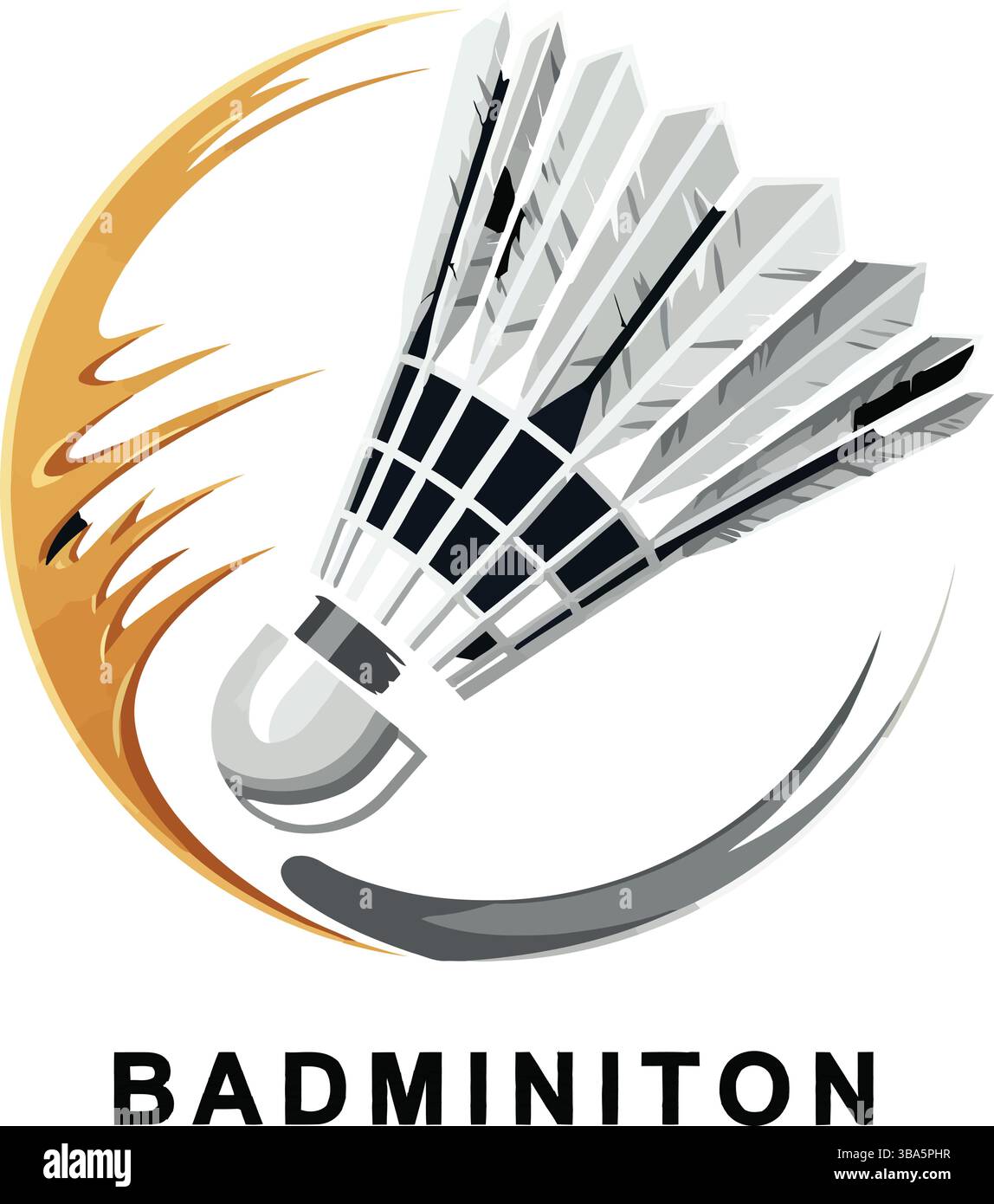 Volano da badminton con effetto Motion – Dynamic Sports Branding Illustrazione Vettoriale