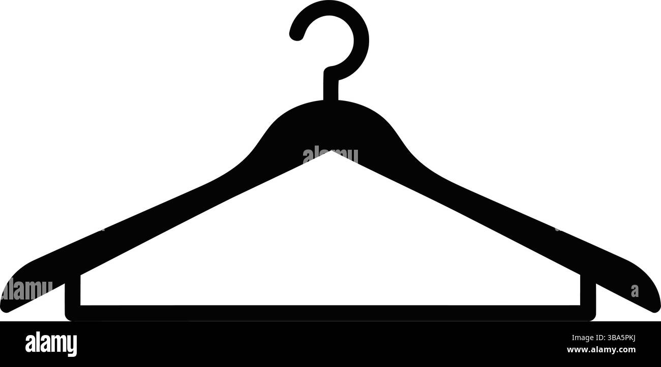 Icona appendiabiti – simbolo di moda minimalista Illustrazione Vettoriale