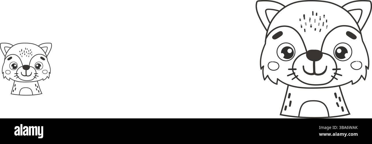 Animali della volpe della foresta isolati, graziosi colori degli animali selvatici, illustrazioni per bambini, vettore dei cartoni animati Illustrazione Vettoriale