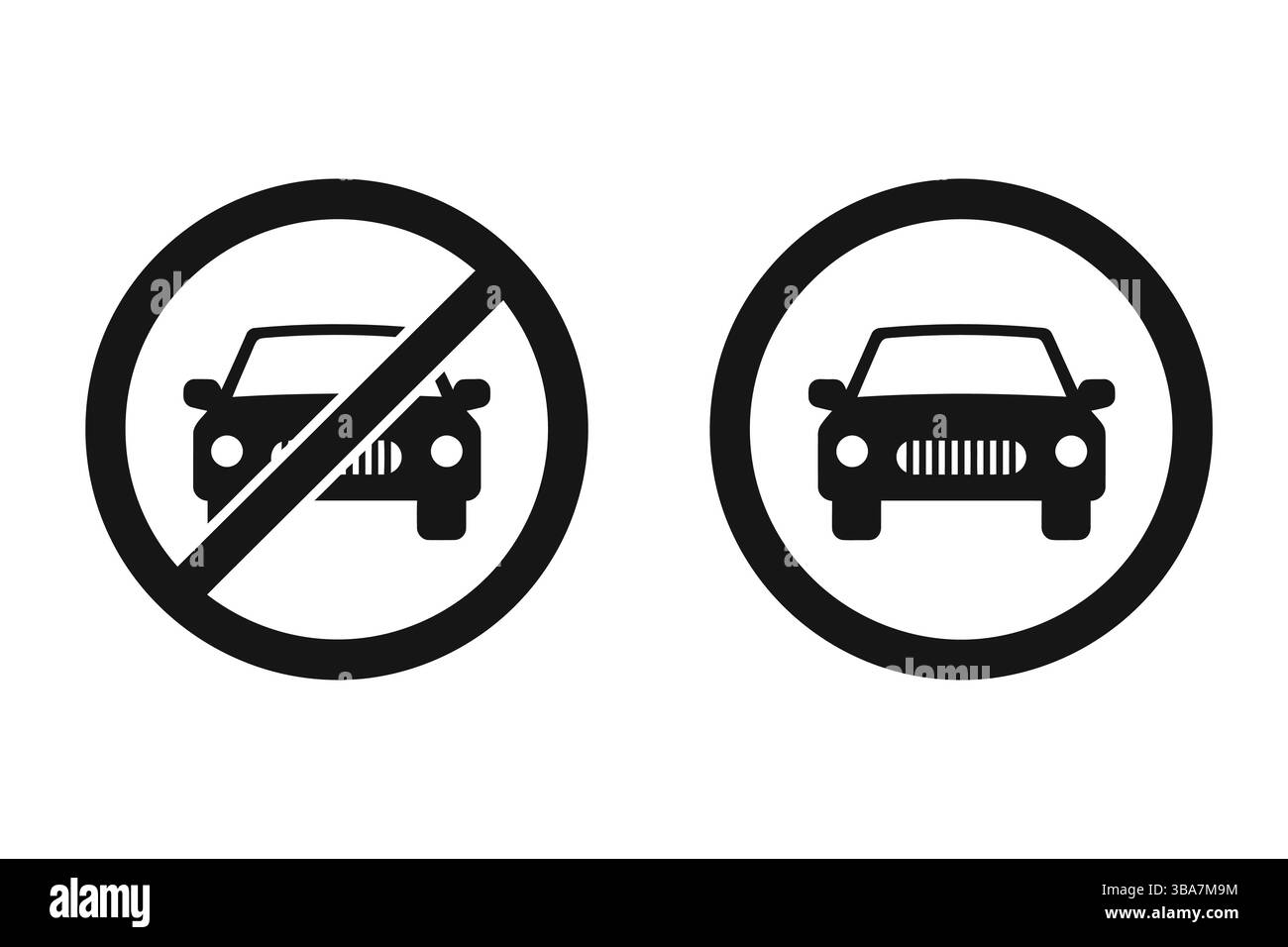 Nessun simbolo di parcheggio, norme sul traffico, limitazione del veicolo, sicurezza stradale Illustrazione Vettoriale