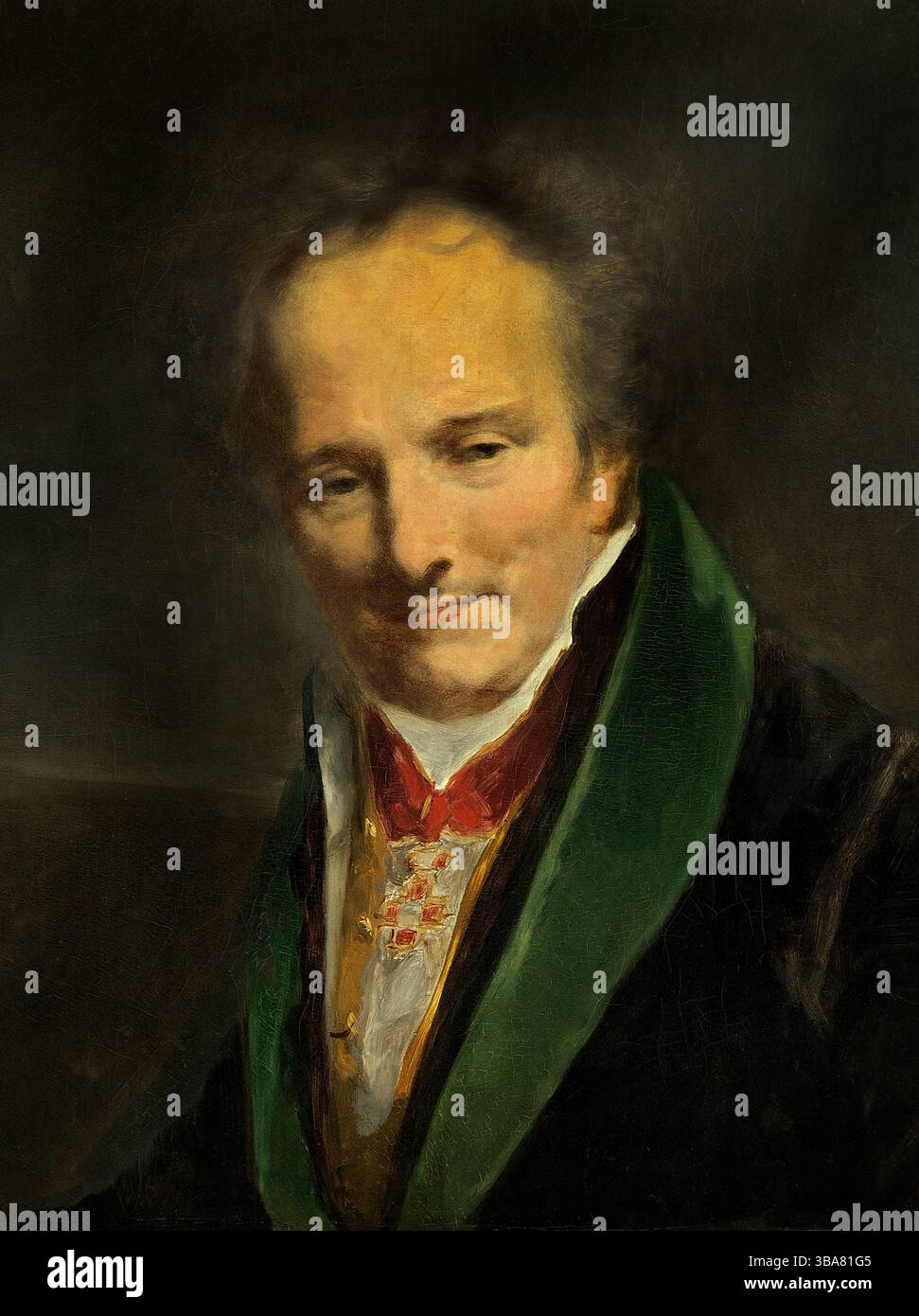 Dominique le Baron Vivant di Denon1747-1827 pittore francese scrittore ritratto 1812 di Pierre Paul Prud`hon 1758 - 1823 Francia Museo francese Louvre . Dominique Vivant, barone Denon, è stato un artista, archeologo e funzionario del museo francese che ha svolto un ruolo importante nello sviluppo del Louvre Foto Stock