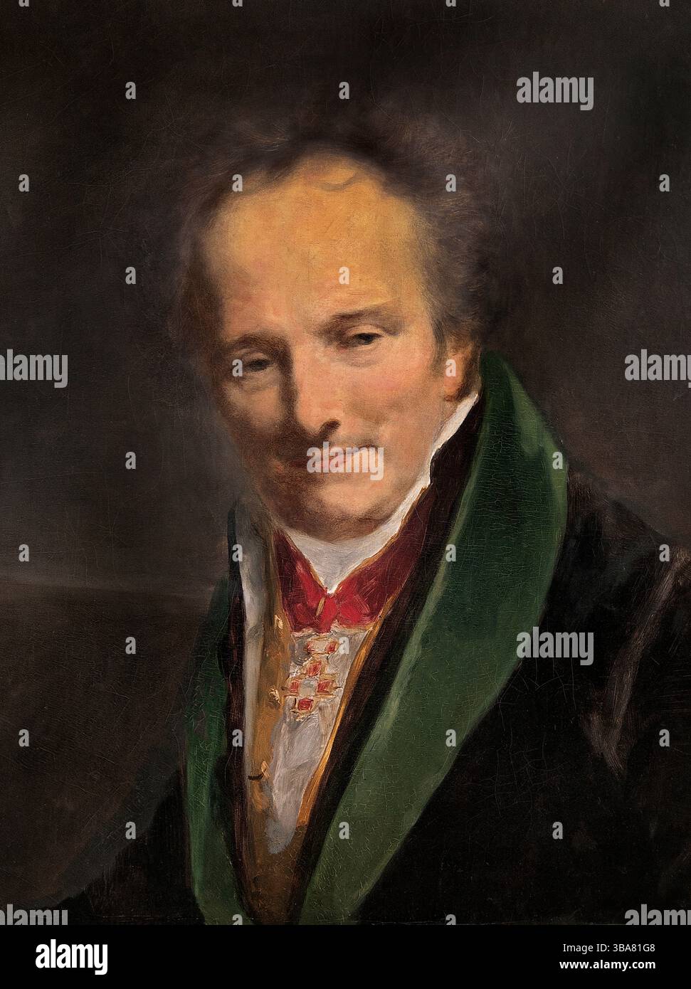 Dominique le Baron Vivant di Denon1747-1827 pittore francese scrittore ritratto 1812 di Pierre Paul Prud`hon 1758 - 1823 Francia Museo francese Louvre . Dominique Vivant, barone Denon, è stato un artista, archeologo e funzionario del museo francese che ha svolto un ruolo importante nello sviluppo del Louvre Foto Stock