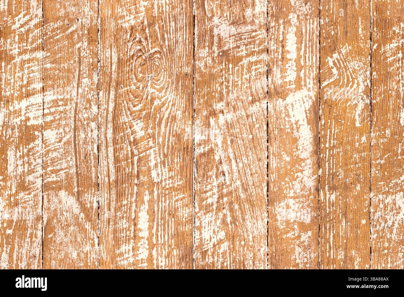 Sbucciatura del legno di vernice - motivo di sfondo. Texture senza cuciture in legno patina vintage che esalta la venatura del legno. Sfondo rustico naturale. Foto Stock