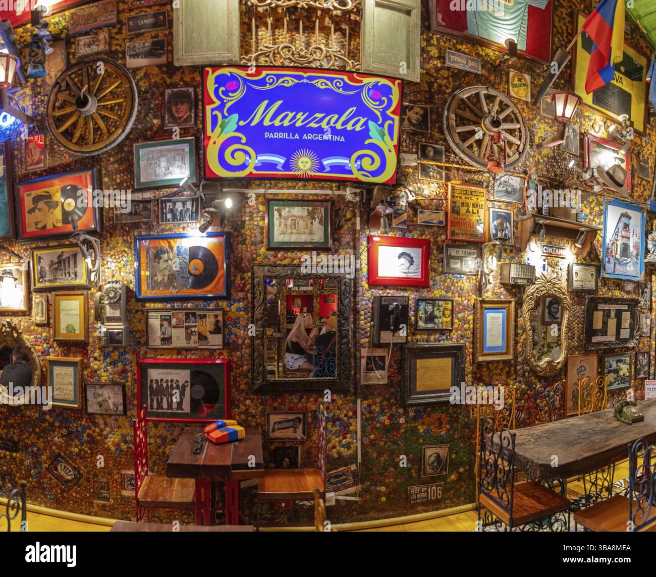 Ristorante argentino, Marzola, decorazione, interior design, Cartagena, Colombia, Sud America Foto Stock