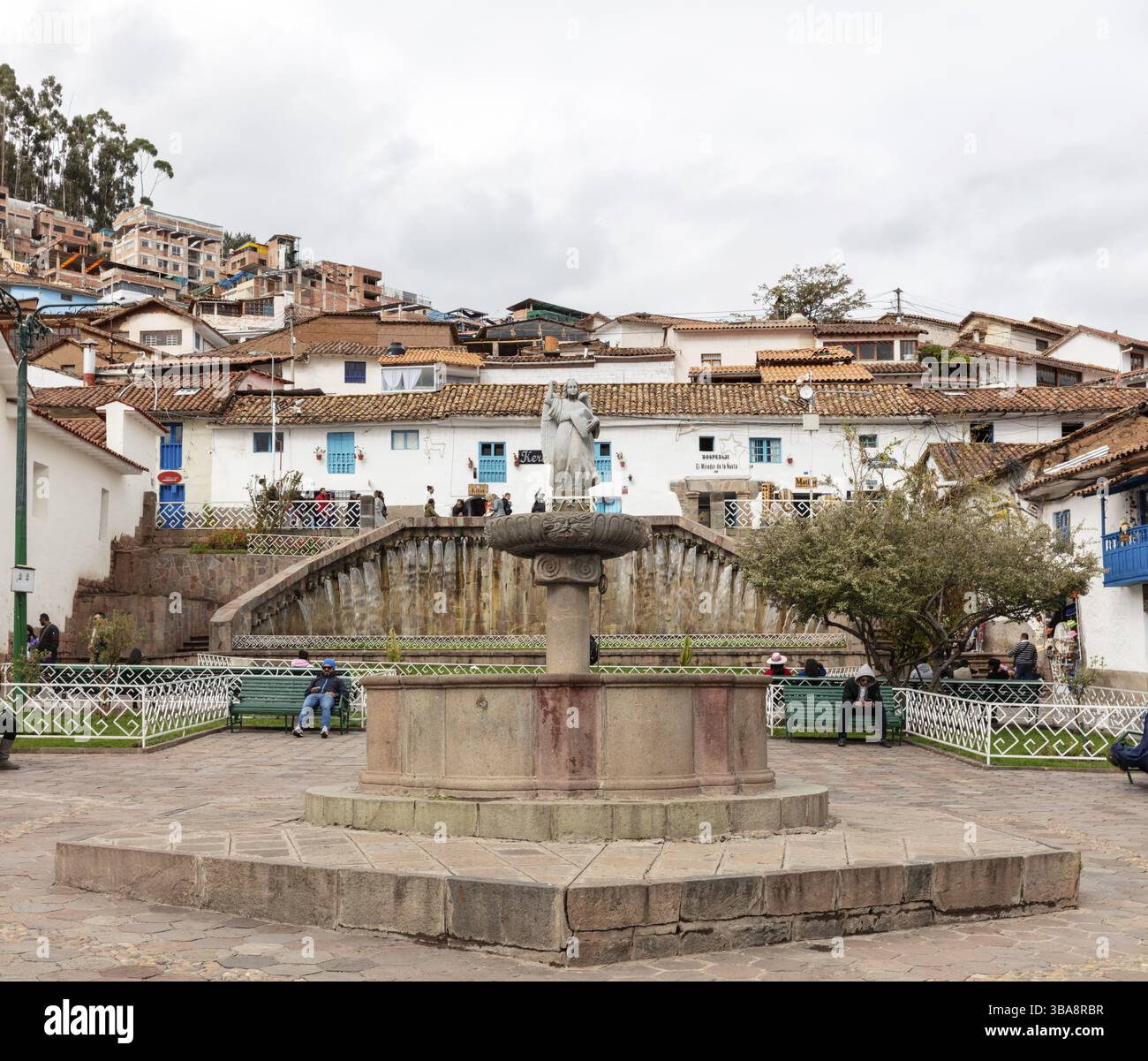 Plaza San Blas, Cusco, Perù, Sud America Foto Stock