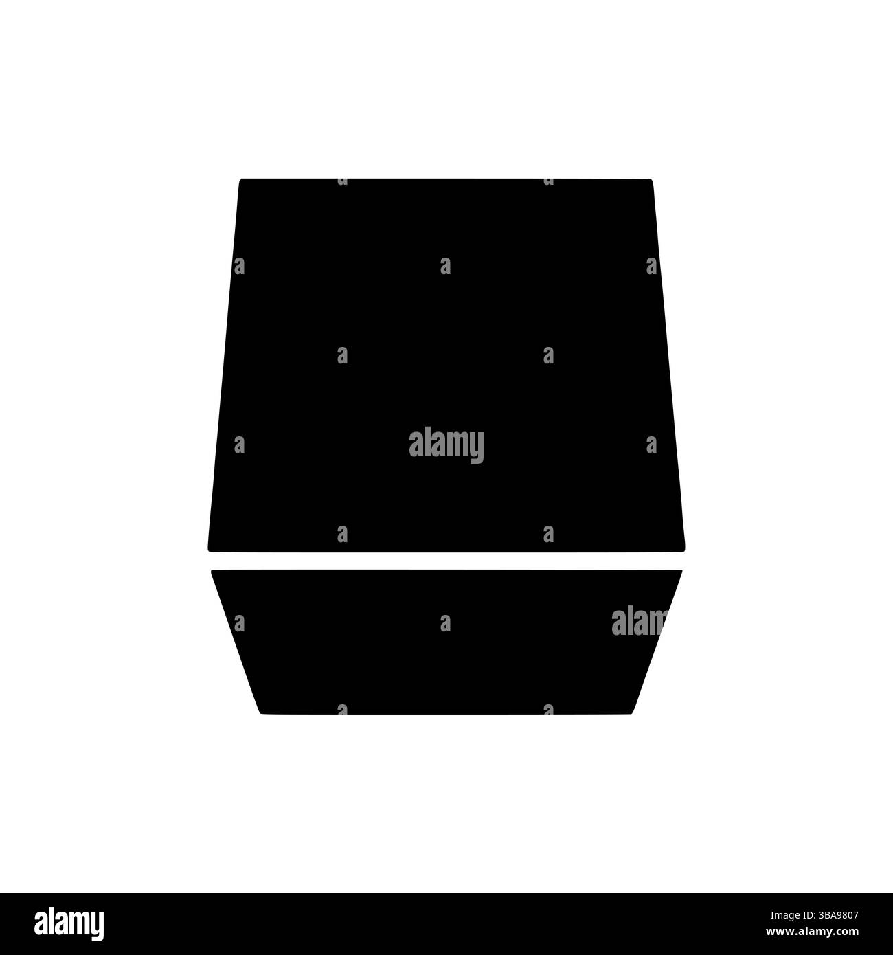 Wuerfel Glyph Symbol isoliert auf weissem Hintergrund Foto Stock