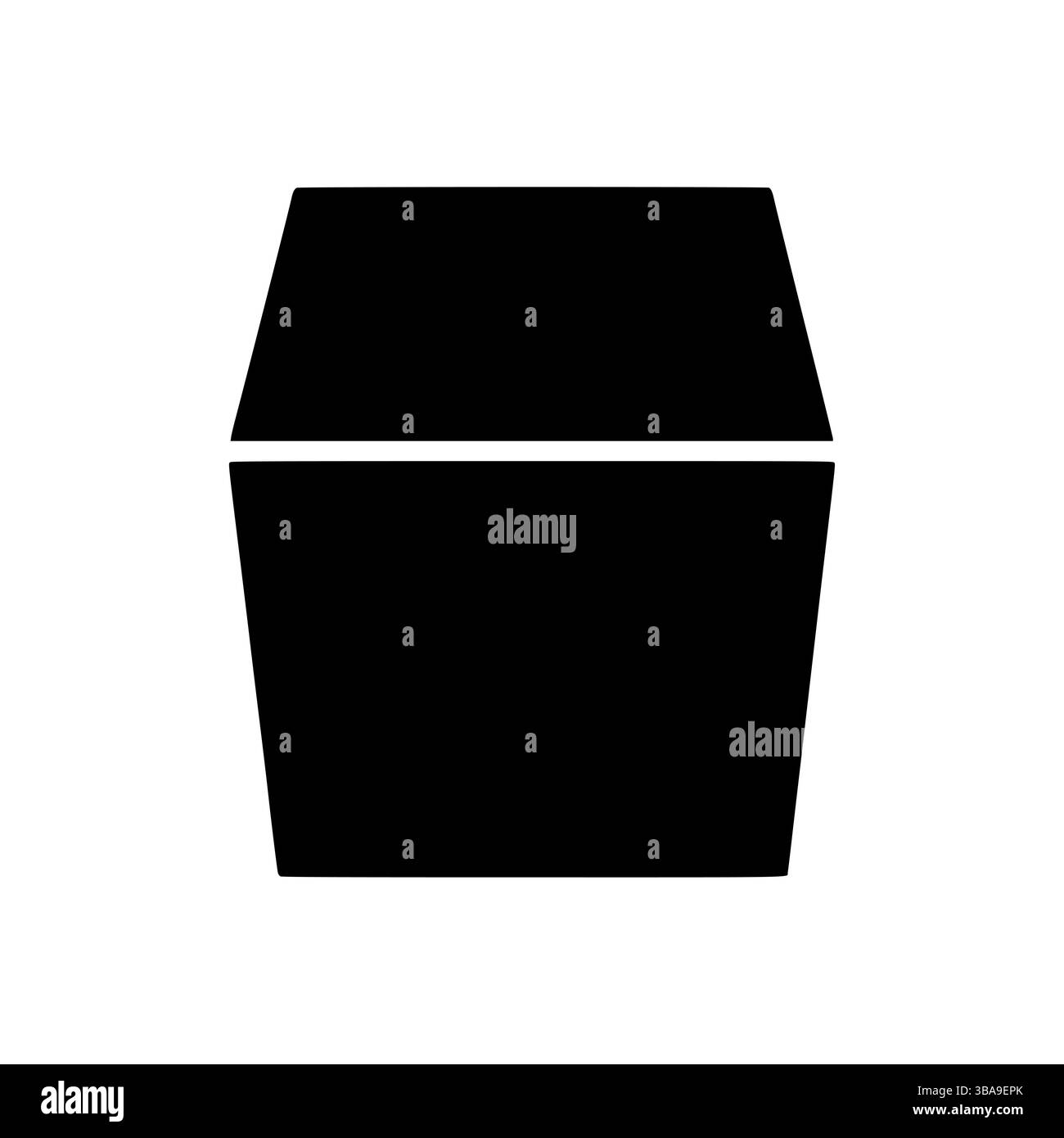 Wuerfel Glyph Symbol isoliert auf weissem Hintergrund Foto Stock