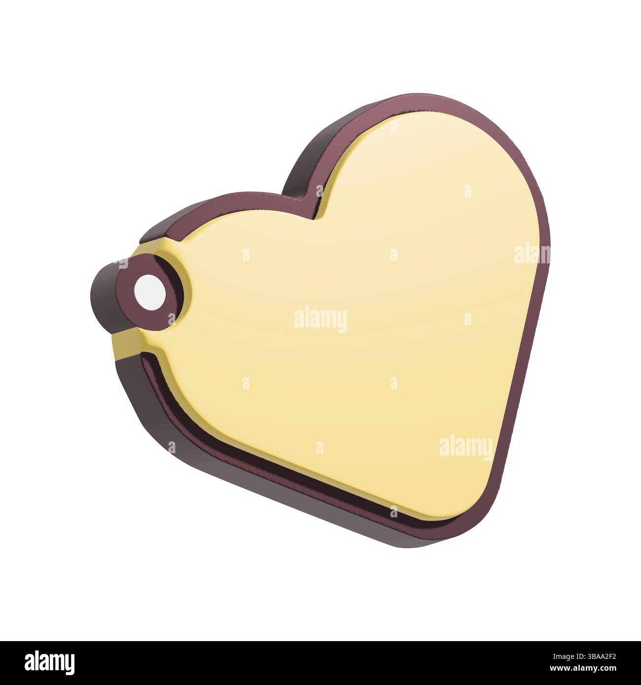 Illustrazione 3d attività cardiaca. Simbolo cartoni animati isolato su sfondo bianco Foto Stock