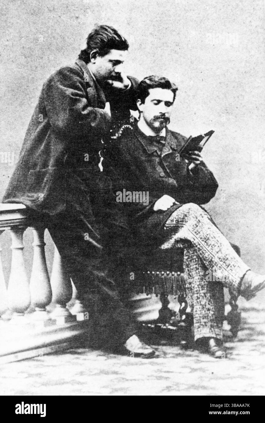 1900 Archivio storico Olycom/Lapresse Giosuè Alessandro Giuseppe Carducci (Valdicastello, 27 luglio 1835 - Bologna, 16 febbraio 1907) è stato un poeta, scrittore e critico letterario italiano. Carducci è stato il primo italiano vincitore del Premio Nobel per la letteratura. Insieme a Camillo Golgi, è stato il primo italiano in assoluto insignito di tale premio nel 1906. Nella foto: Il poeta Giosuè Alessandro Giuseppe Carducci premio Nobel per la letteratura nel 1906 nella foto: Il poeta Giosuè Alessandro Giuseppe Carducci, Premio Nobel per la letteratura nel 1906 Foto Stock 1900 Archivio storico Olycom/Lapresse Giosuè Alessandro Giuseppe Carducci (Valdicastello, 27 luglio 1835 - Bologna, 16 febbraio 1907) è stato un poeta, scrittore e critico letterario italiano. Carducci è stato il primo italiano vincitore del Premio Nobel per la letteratura. Insieme a Camillo Golgi, è stato il primo italiano in assoluto insignito di tale premio nel 1906. Nella foto: Il poeta Giosuè Alessandro Giuseppe Carducci premio Nobel per la letteratura nel 1906 nella foto: Il poeta Giosuè Alessandro Giuseppe Carducci, Premio Nobel per la letteratura nel 1906 Foto Stock