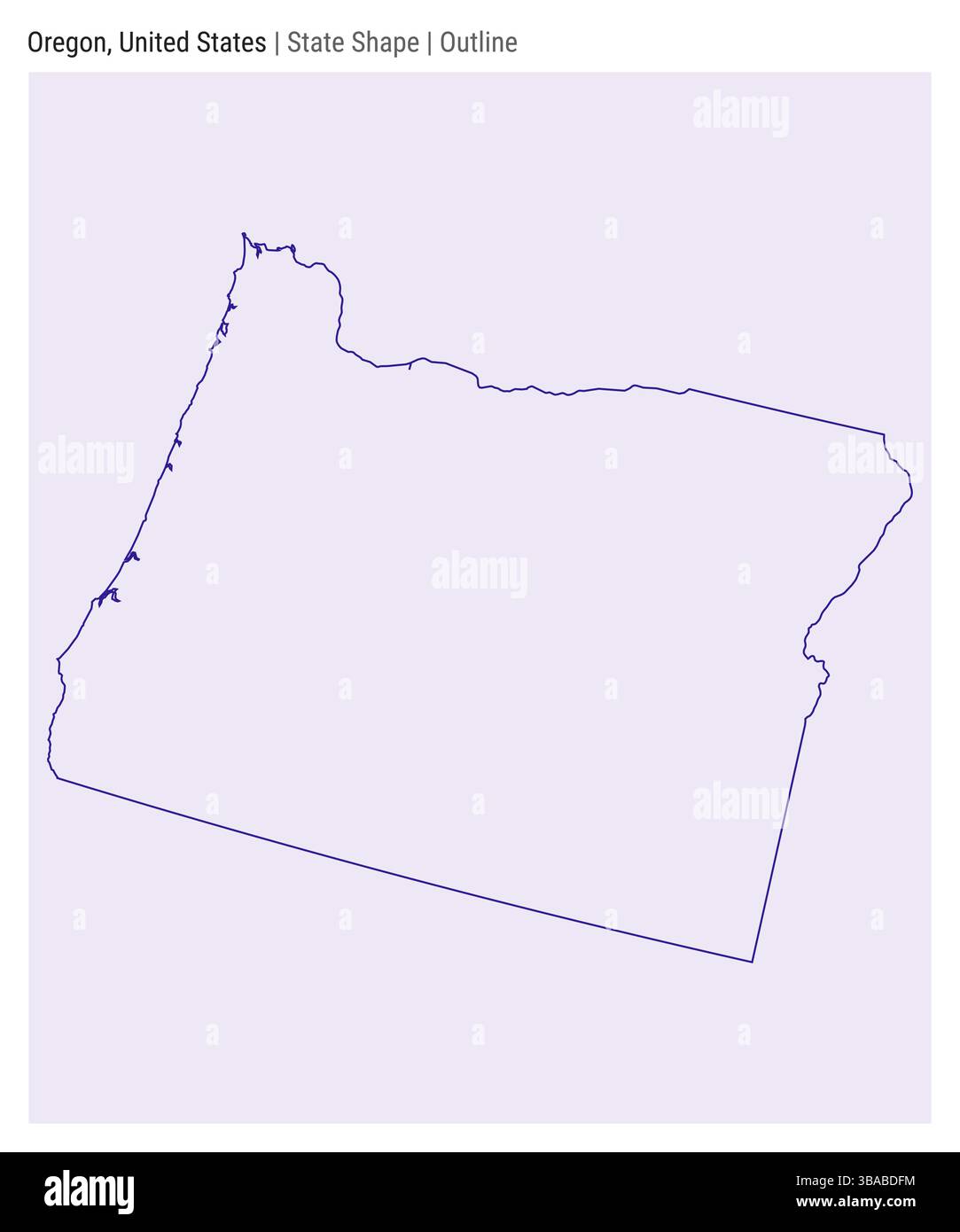 Oregon, Stati Uniti. Semplice mappa vettoriale. Stato forma. Stile contorno. Confine dell'Oregon. Illustrazione vettoriale. Illustrazione Vettoriale