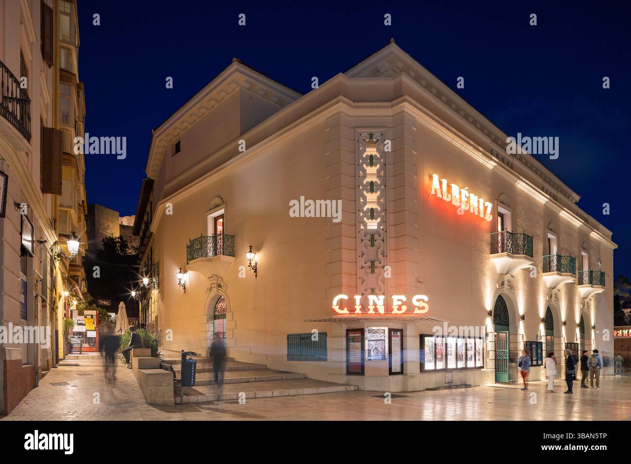 Cine Albeniz (cinema), nel centro storico di Malaga, Spagna. Foto Stock