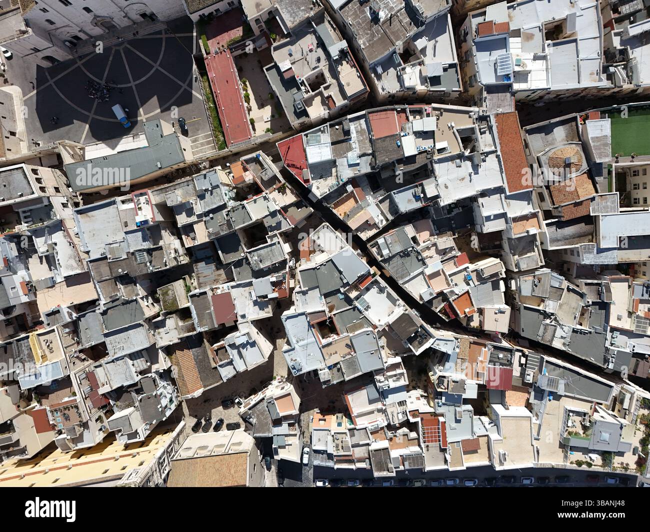 Veduta aerea della città metropolitana di Bari, regione Puglia d'Italia Foto Stock