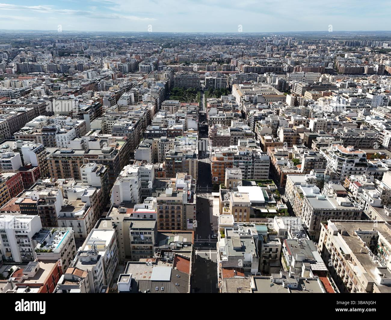 Veduta aerea della città metropolitana di Bari, regione Puglia d'Italia Foto Stock