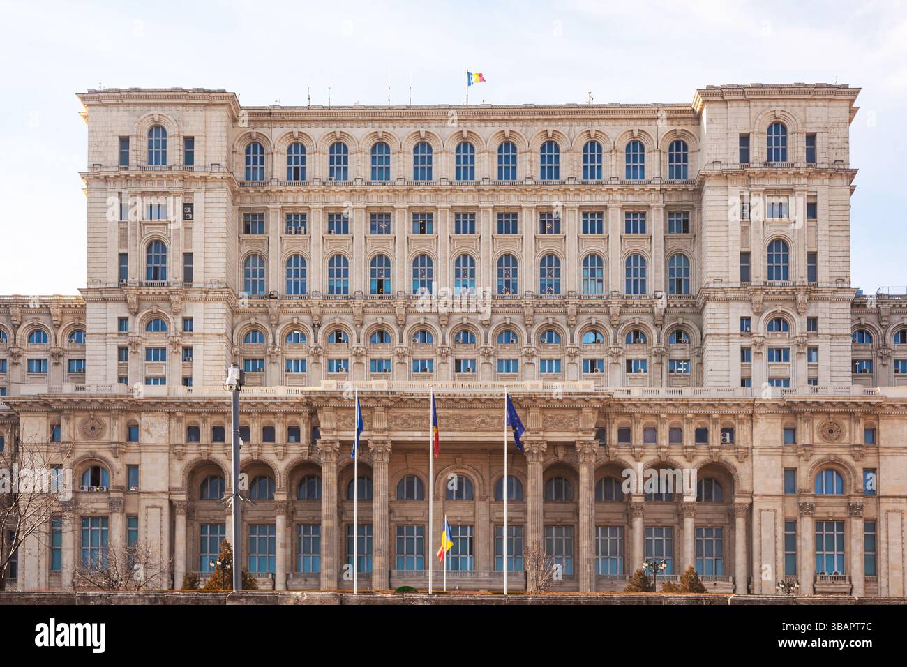 Palazzo del Parlamento a Bucarest Romania. Foto Stock
