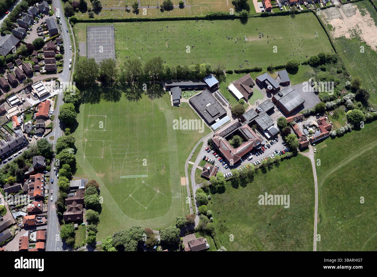 Veduta aerea della Beverley Grammar School, Beverley, East Yorkshire Foto Stock