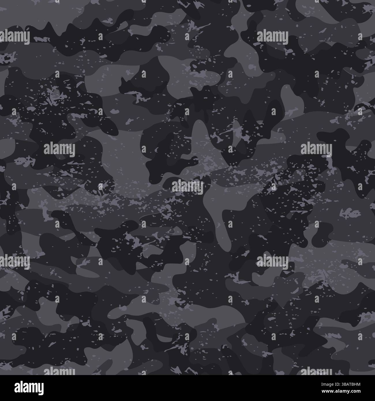 Motivo camouflage senza cuciture grigio scuro grunge Illustrazione Vettoriale