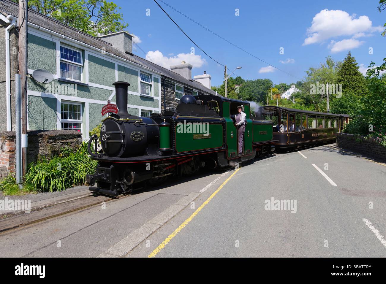 James Spooner, Double Fairlie, Ffestiniog Railway, Galles del Nord. Foto Stock