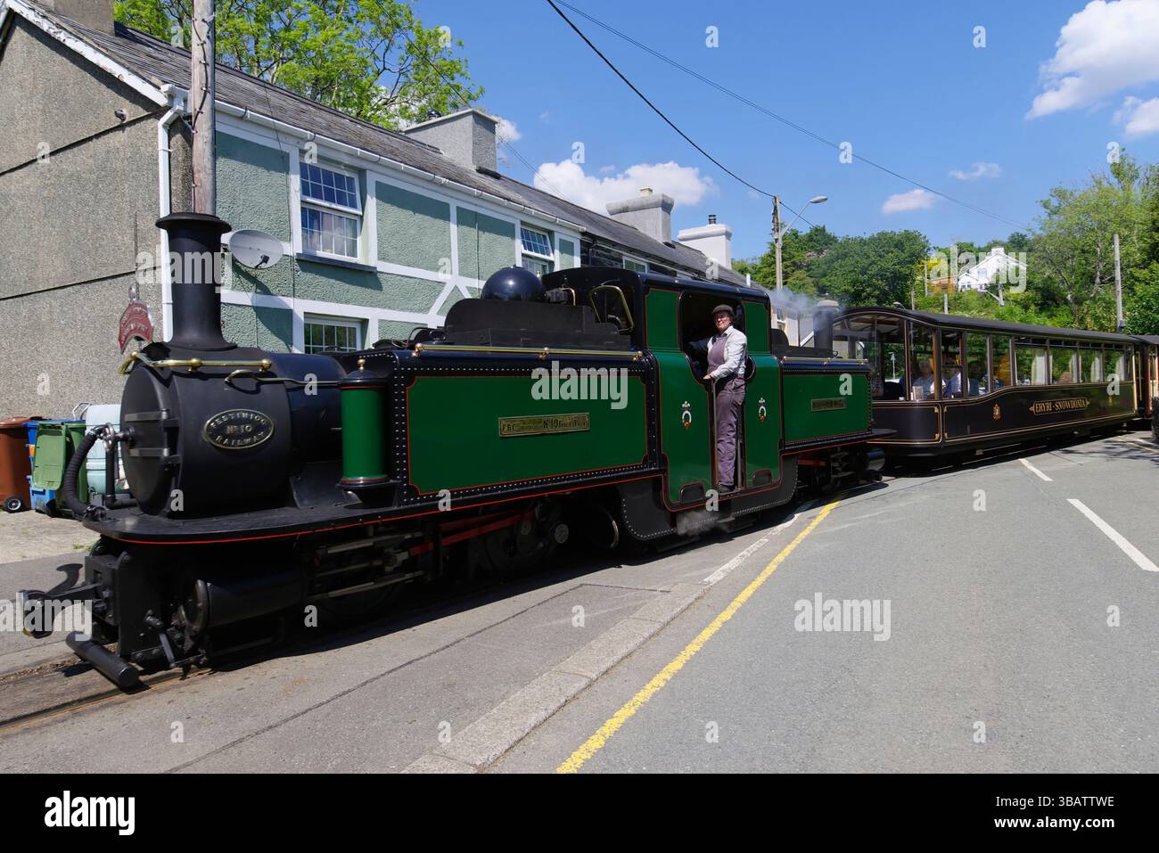 James Spooner, Double Fairlie, Ffestiniog Railway, Galles del Nord. Foto Stock