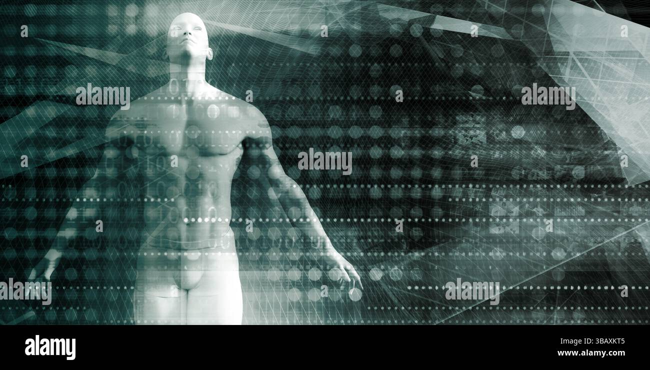 Apprendimento profondo e macchina di intelligenza artificiale Concept Foto Stock