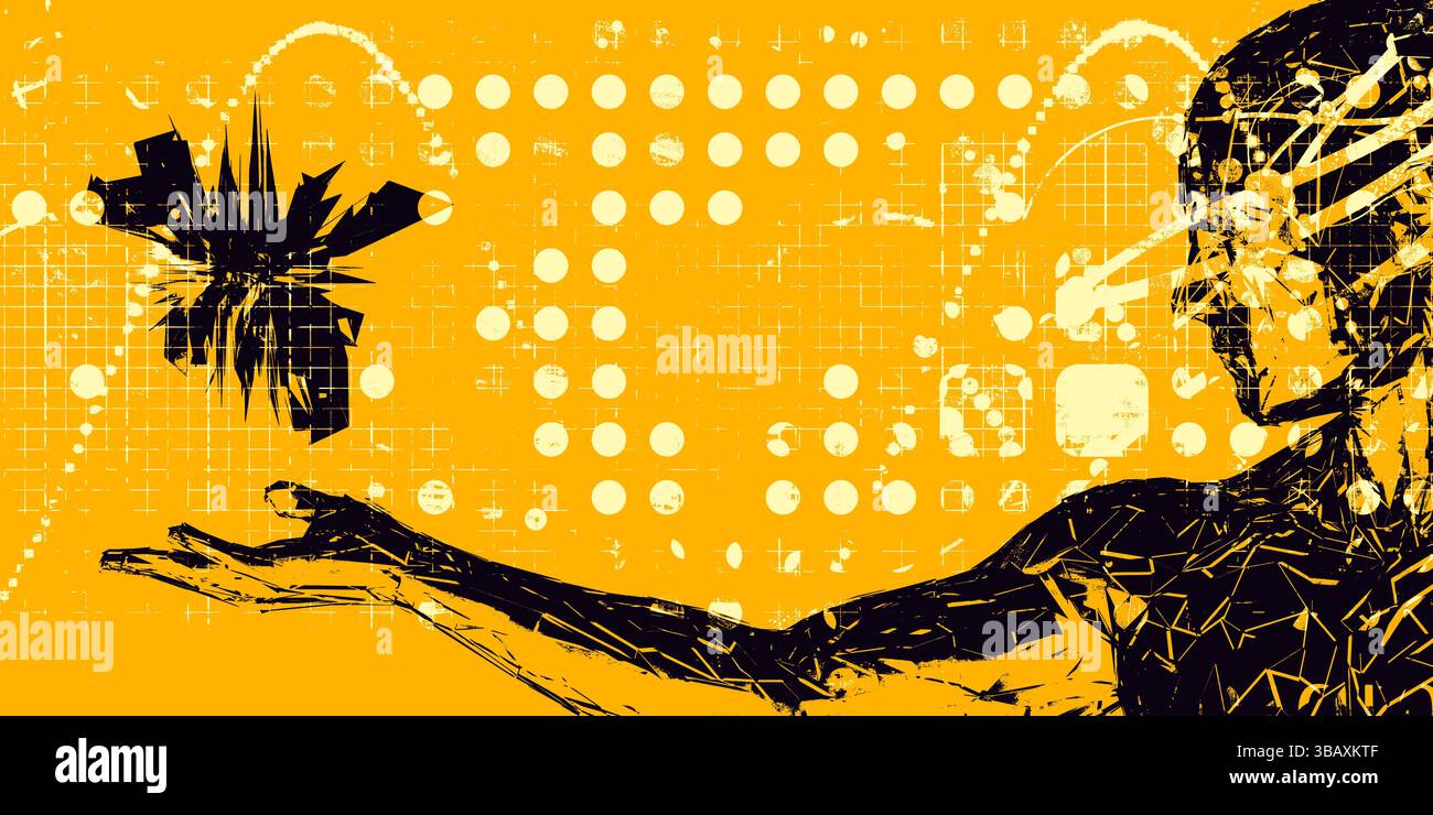 Intelligenza artificiale di nuova generazione e analisi scientifica dei dati Foto Stock