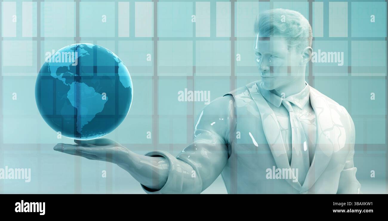 Business globale e leader di mercato Azienda come concetto Foto Stock