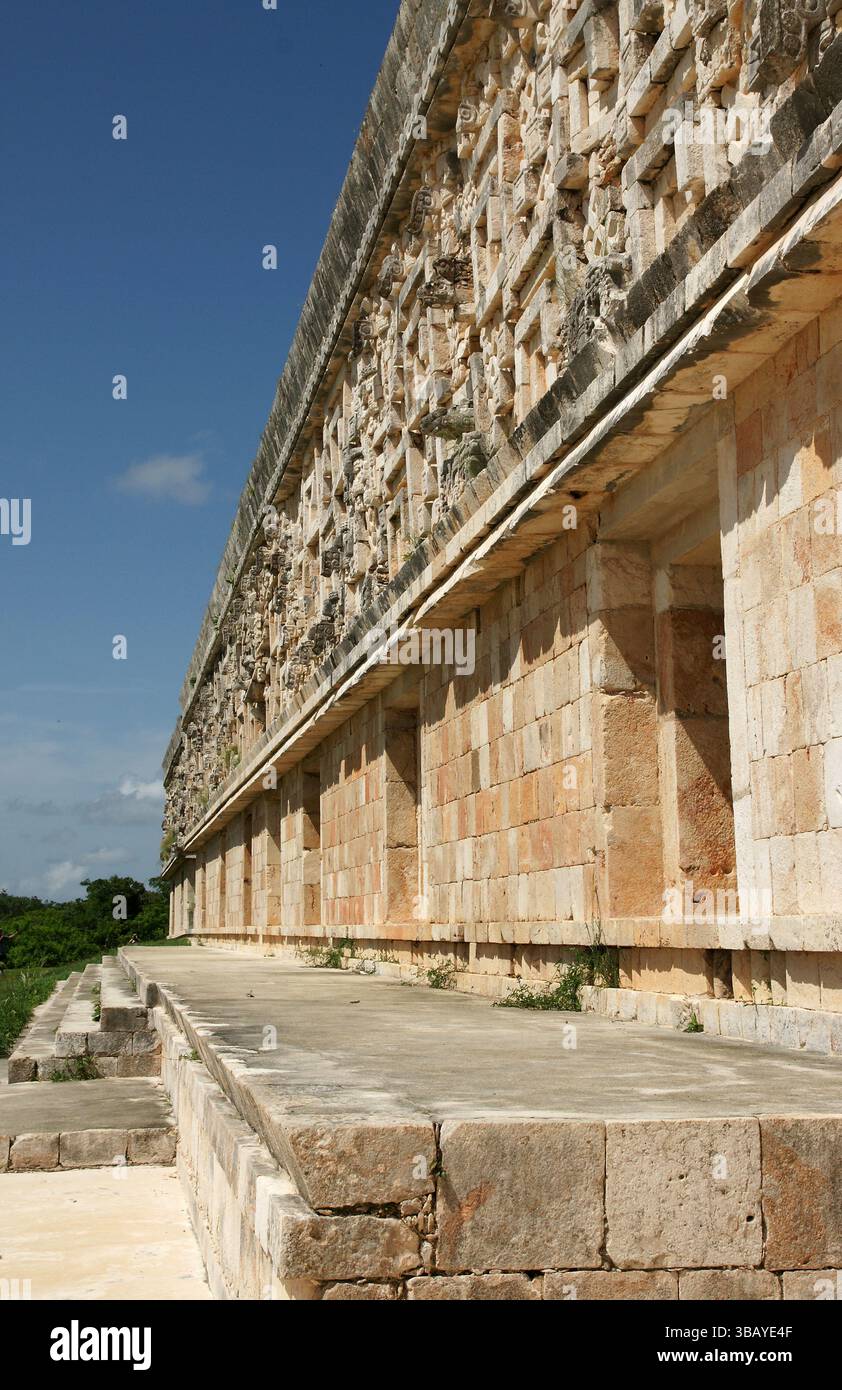 Messico. Yucatan. Uxmal. Il Palazzo del Governatore. Foto Stock