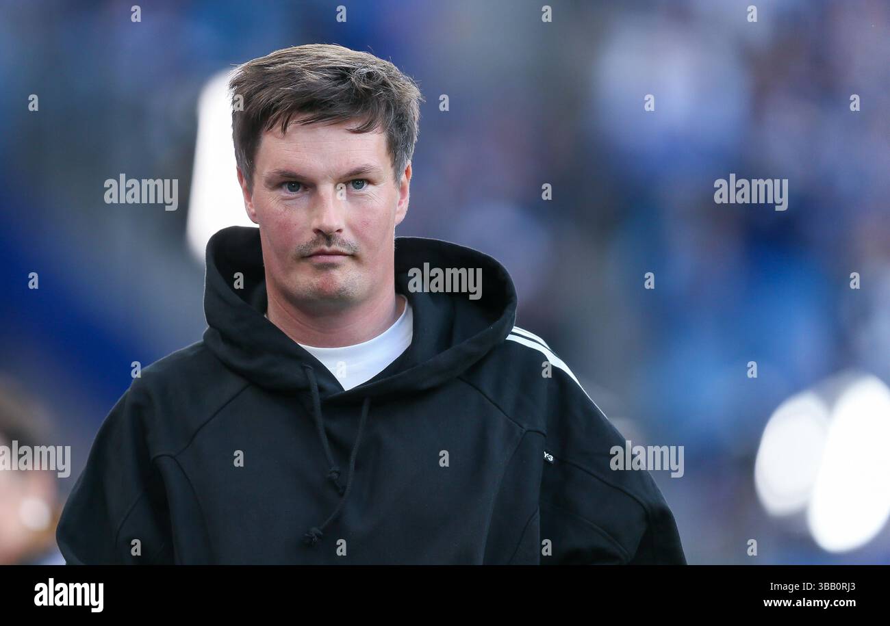 Firo: 10.05.2025, calcio: 2.Bundesliga HSV Hamburg Hamburg Hamburg HSV Hamburg Hamburg Hamburg Hamburg- SSV Ulm coach Merlin Polzin (HSV Hamburg Hamburg Hamburg) Foto Stock
