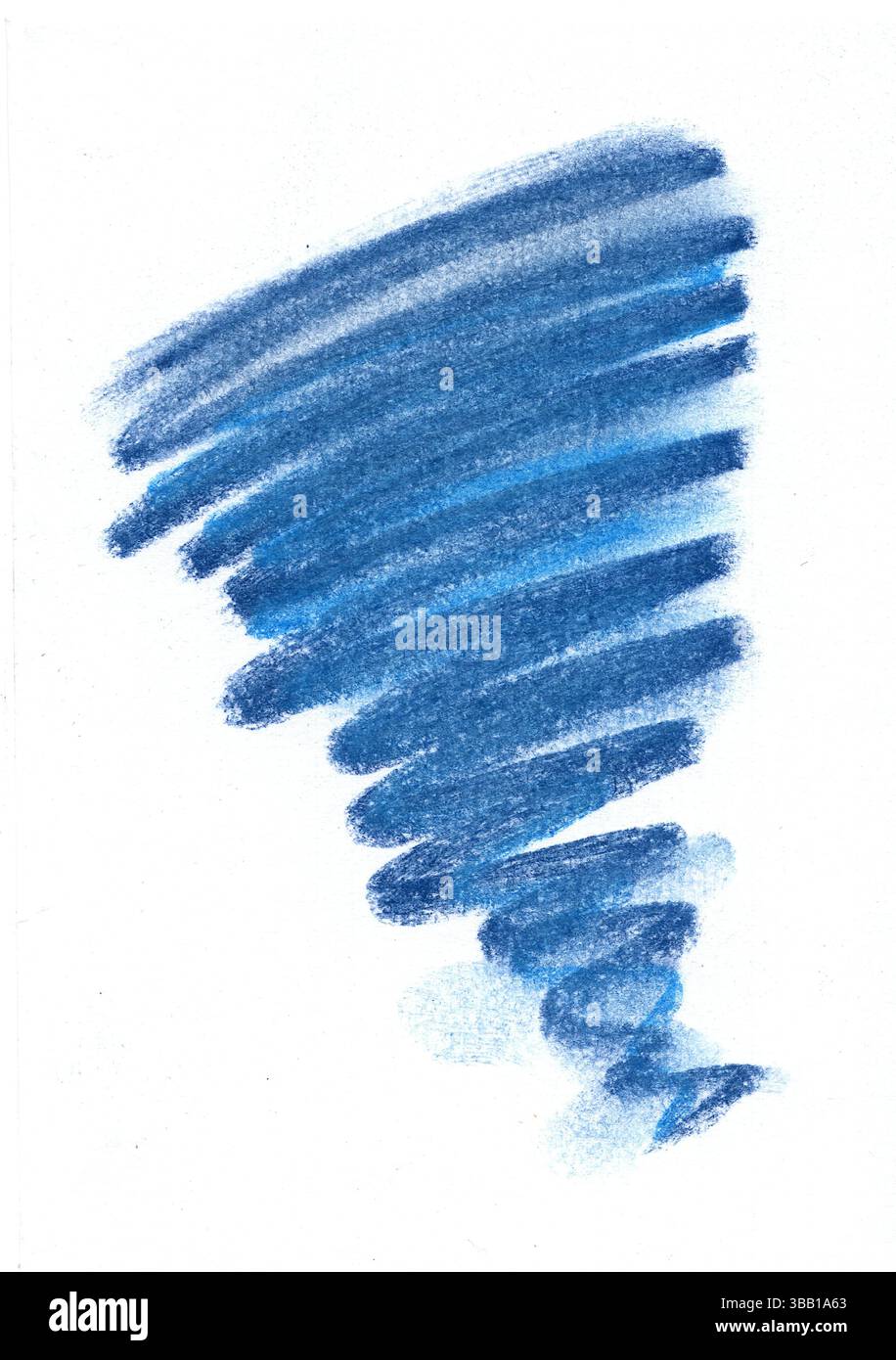 Un pennarello colorato su carta bianca. Foto Stock