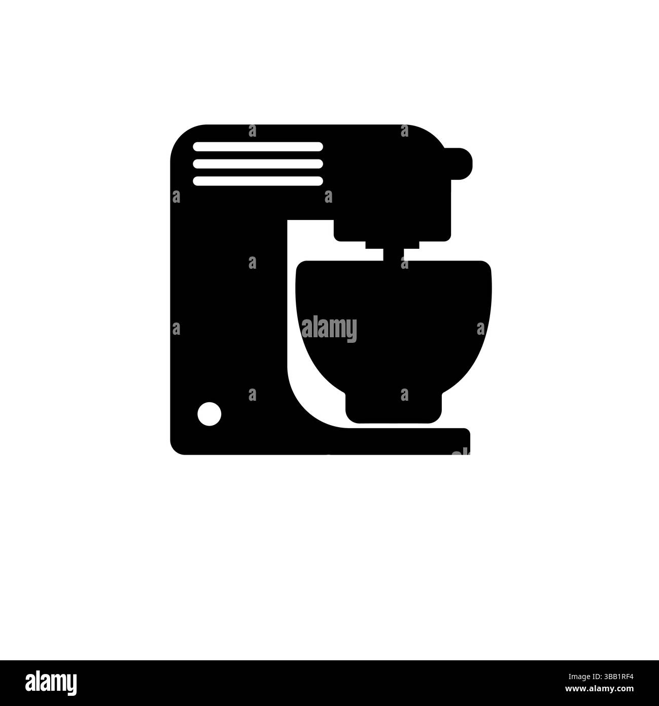 Miscelatore elettrico da cucina con frusta, icona Solid Flat Vector isolata su sfondo bianco. Illustrazione Vettoriale