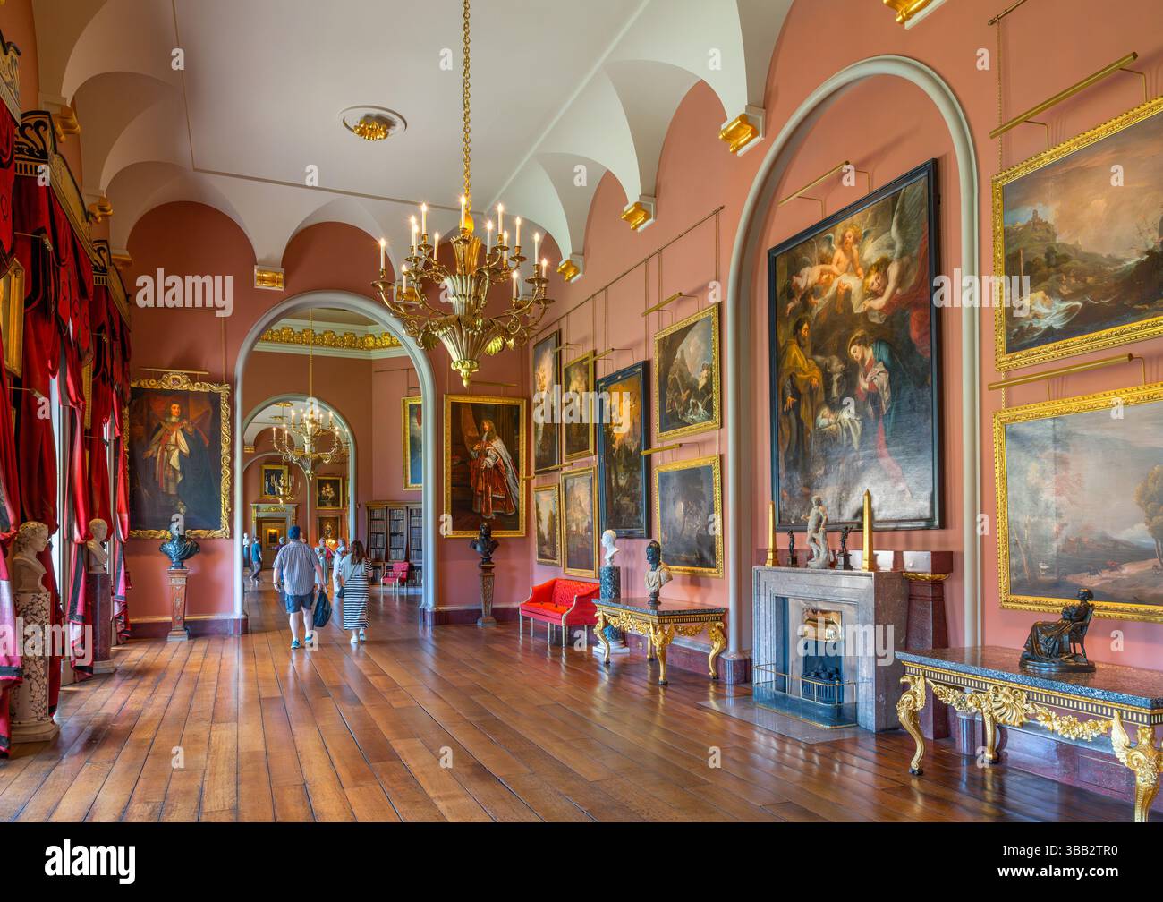 Interno del Castle Howard, una casa signorile vicino a York, Yorkshire, Inghilterra, Regno Unito Foto Stock