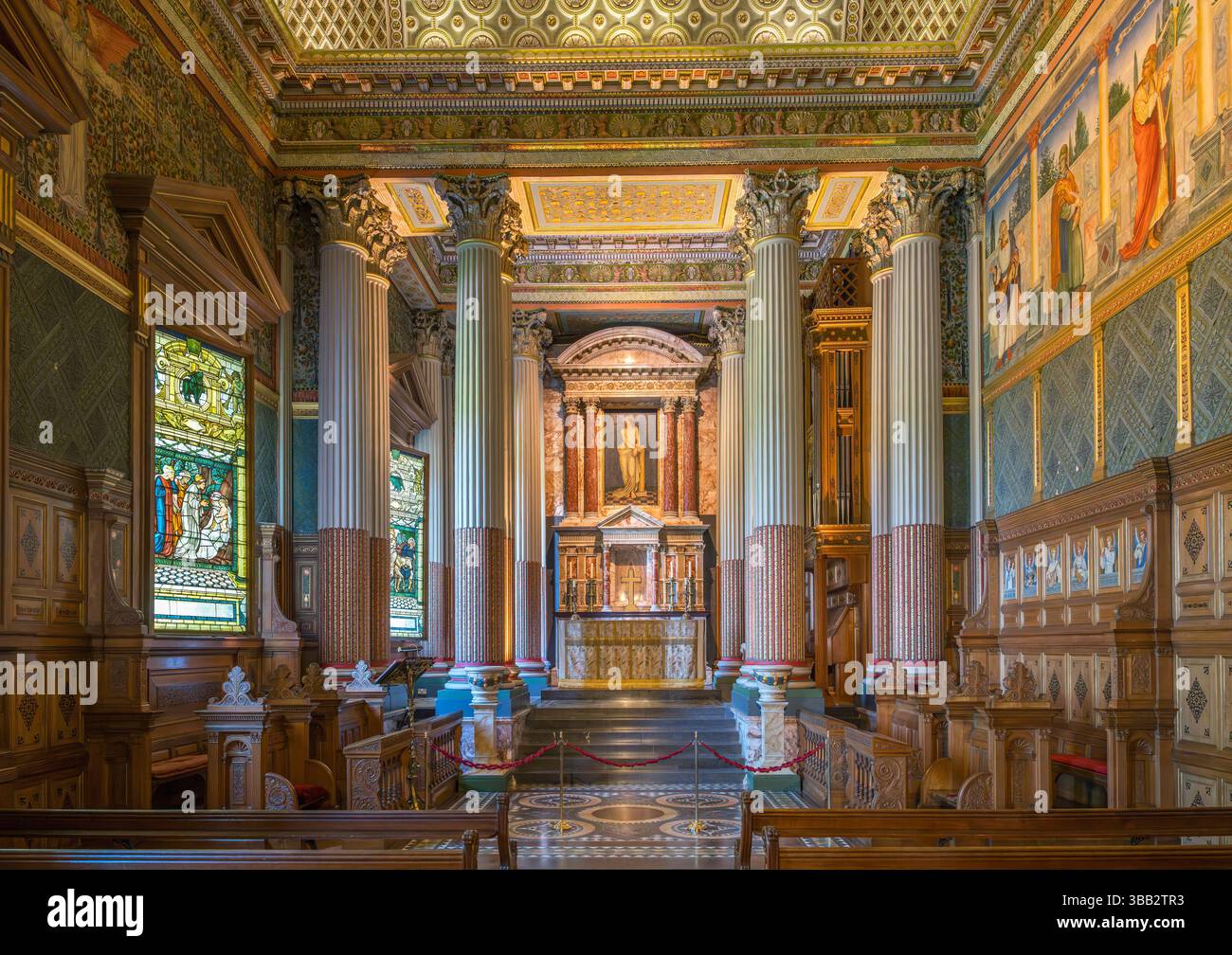 Cappella a Castle Howard, una casa signorile vicino a York, Yorkshire, Inghilterra, Regno Unito Foto Stock