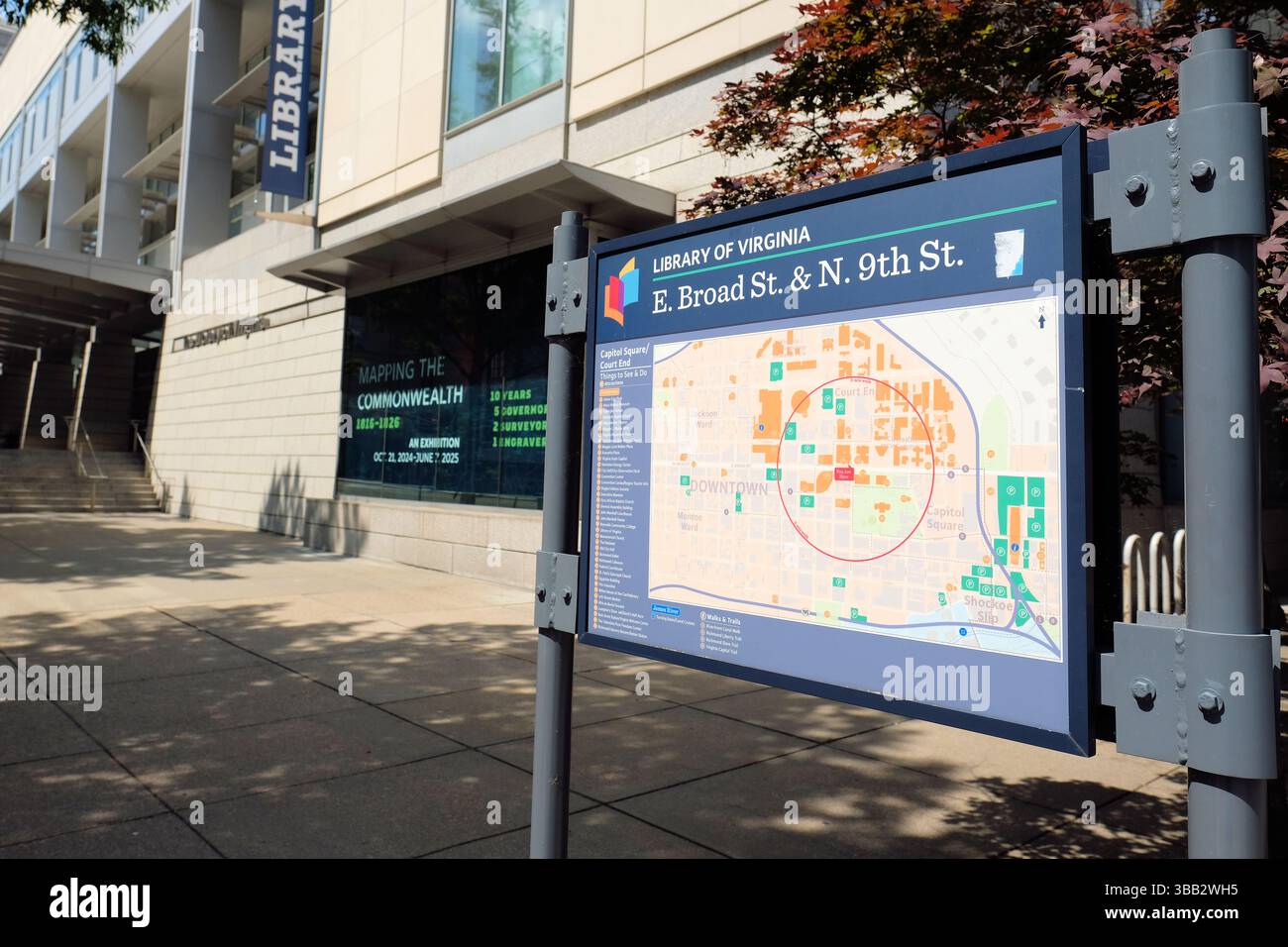 Library of Virginia a Richmond, Virginia; archivio del Commonwealth of Virginia e archivio documentale della storia, della cultura e del governo dello stato. Foto Stock
