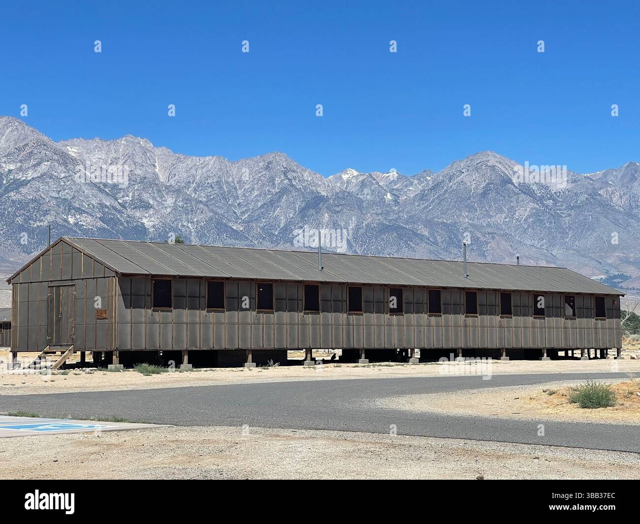 Manzanar Internment Camp, Mammoth Lakes, California - Immagine stock catturata con smartphone