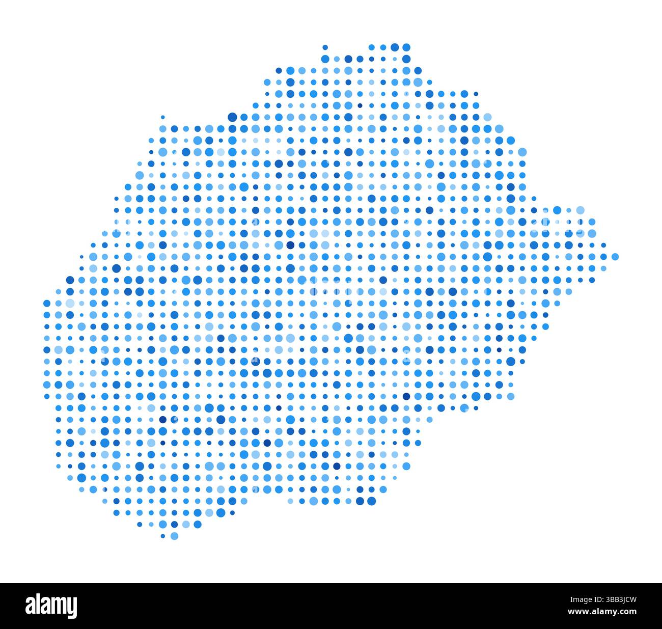 Mappa dei punti di Alegranza. Forma a isola digitale. Immagine vettoriale Alegranza. A forma di isola con punti circolari blu. Illustrazione vettoriale VIBRANT. Illustrazione Vettoriale