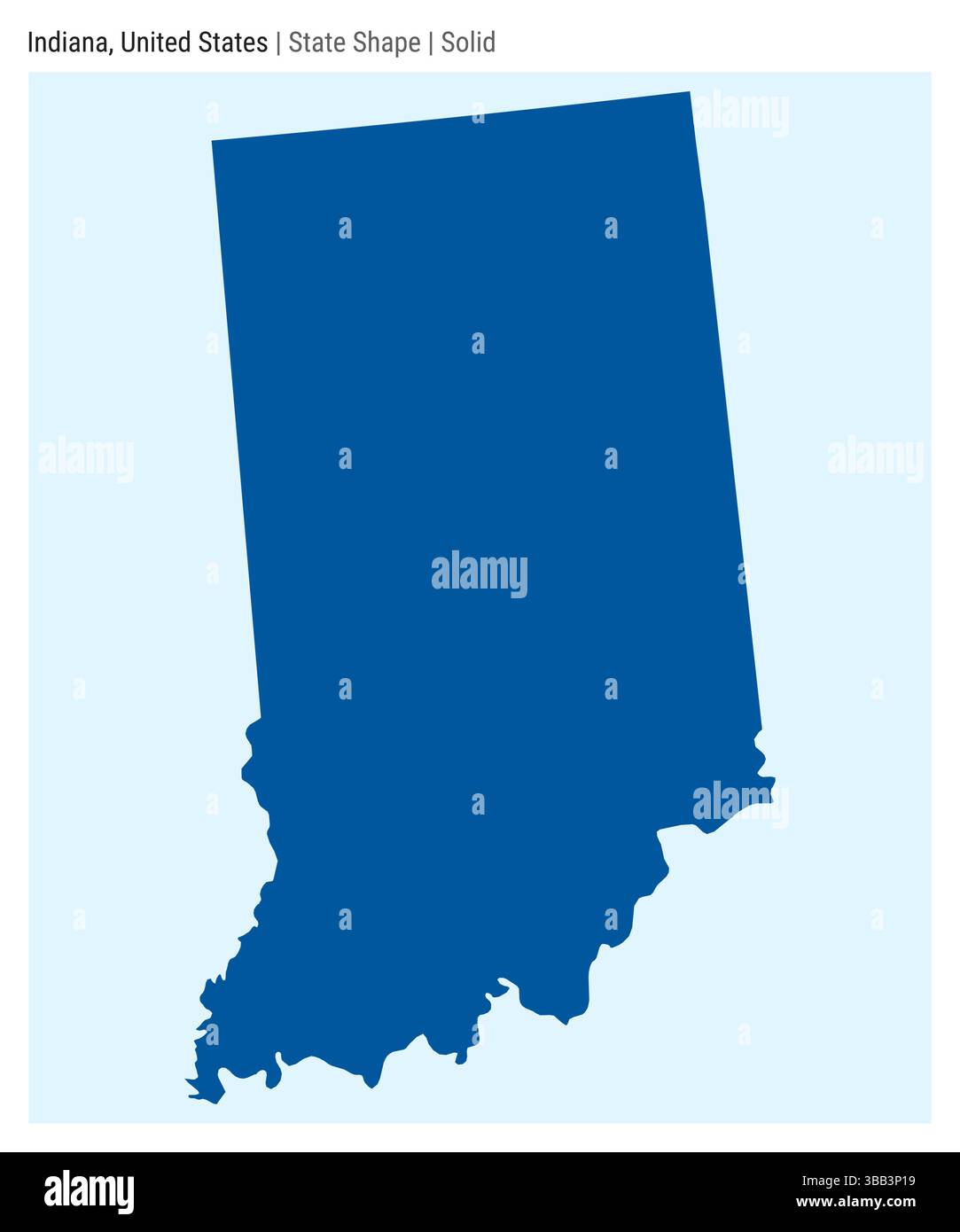 Indiana, Stati Uniti. Semplice mappa vettoriale. Stato forma. Stile solido. Confine dell'Indiana. Illustrazione vettoriale. Illustrazione Vettoriale