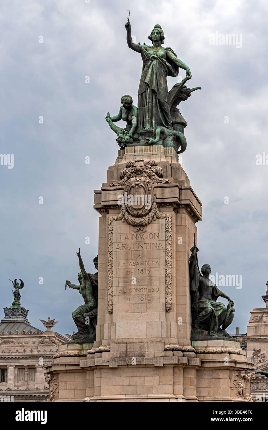 Edificio del Parlamento o Palazzo del Congresso della Nazione Argentina. Buenos Aires Foto Stock