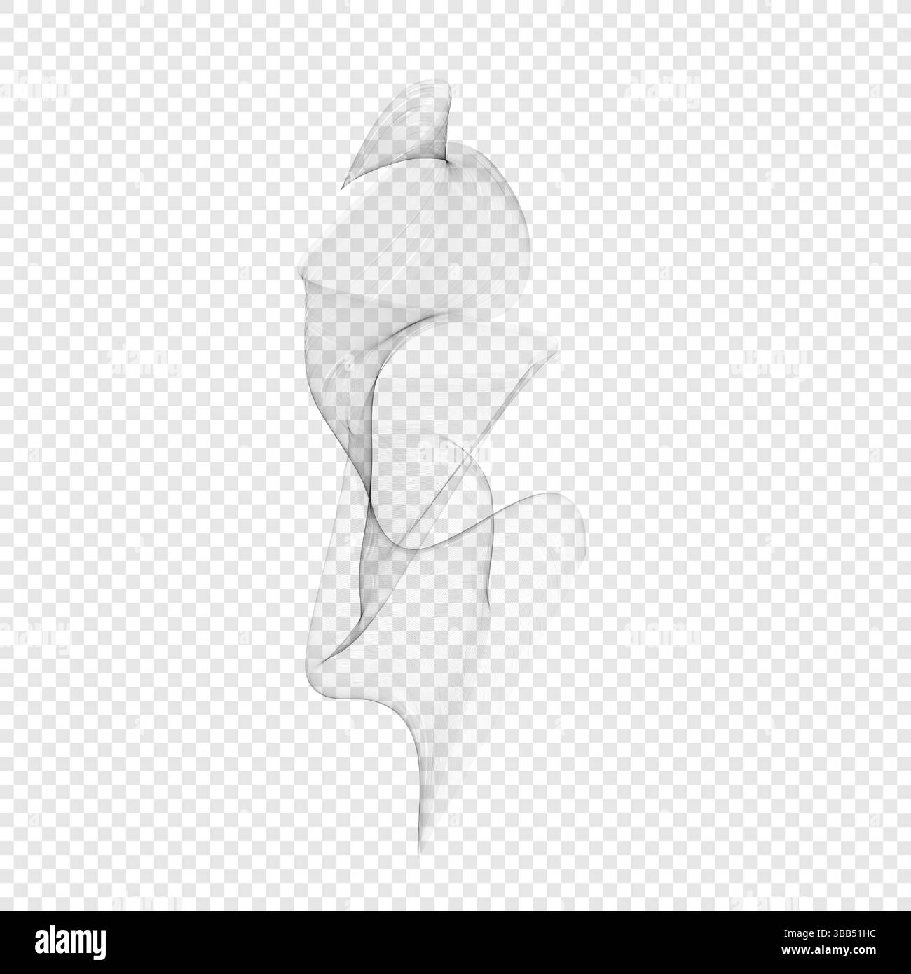 Fumo png. Vapore di sigaretta isolato nero. Effetto trasparente a vapore. Illustrazione eps fumi vettoriali su sfondo bianco Illustrazione Vettoriale