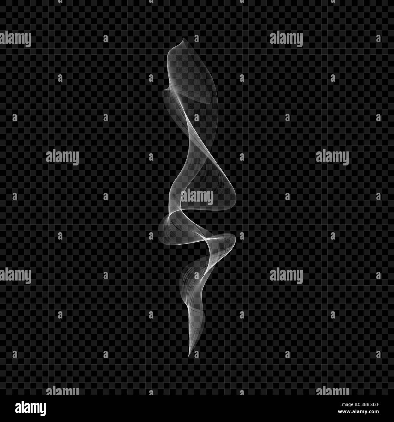 Fumo png. Vapore curvo isolato bianco. Effetto trasparente a vapore. Vapore su sfondo nero. Illustrazione eps fumi avvolgimento vettoriale Illustrazione Vettoriale