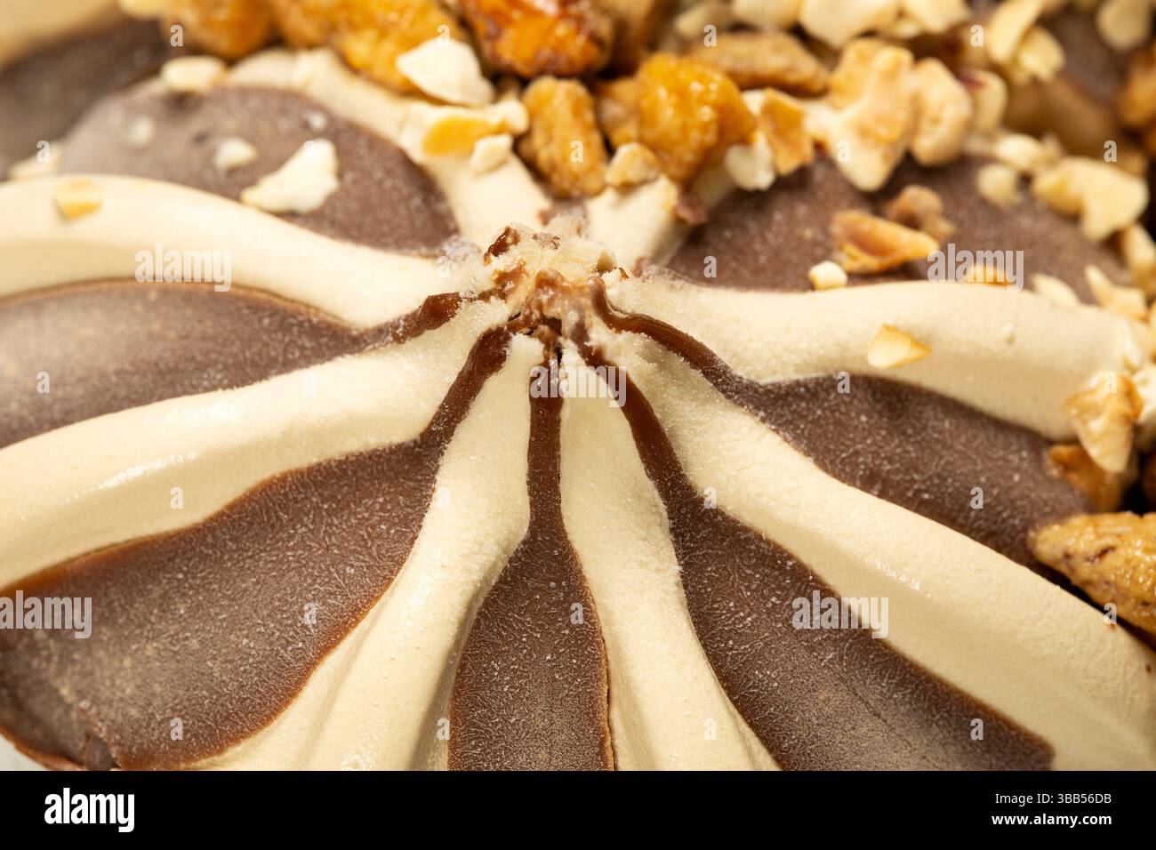 Gelato al cioccolato close up Foto Stock