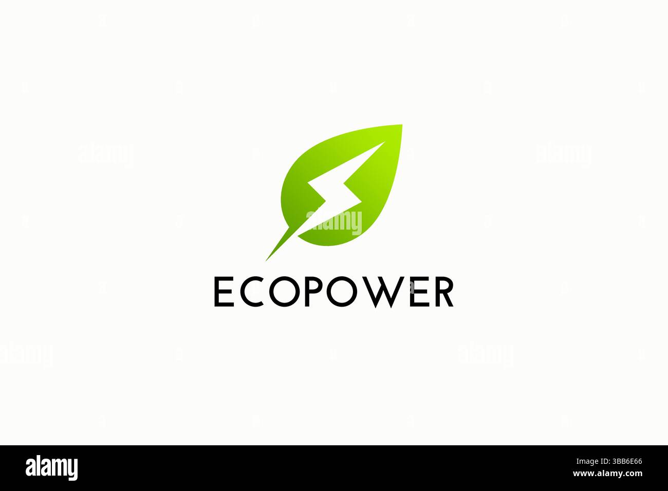 Electrical Leaf Green Innovation Business for Good Environment Sign Logo Symbol Illustrazione Vettoriale