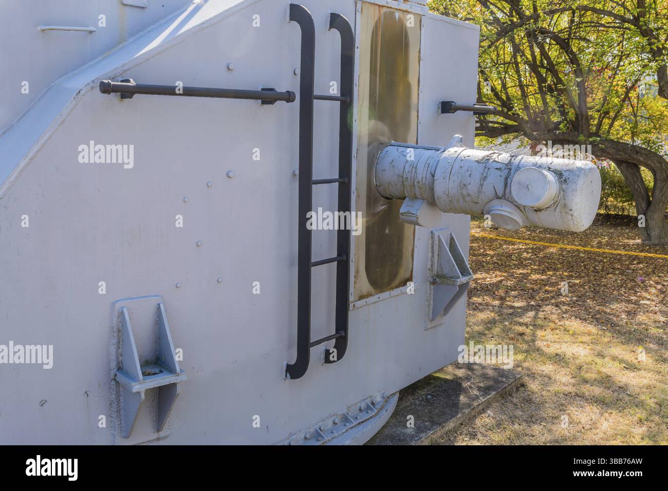 Daejeon, Corea del Sud. 27 ottobre 2019: Mirino sul lato del sistema di controllo del fuoco delle corazzate in mostra al National Cemetery Foto Stock