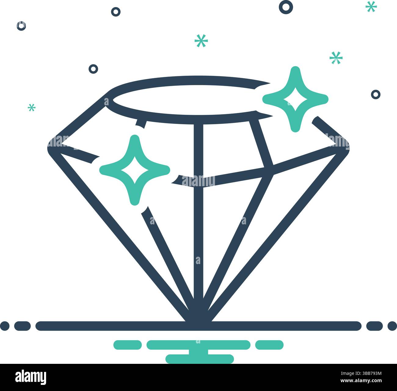 Icona per diamanti, pietre preziose Illustrazione Vettoriale