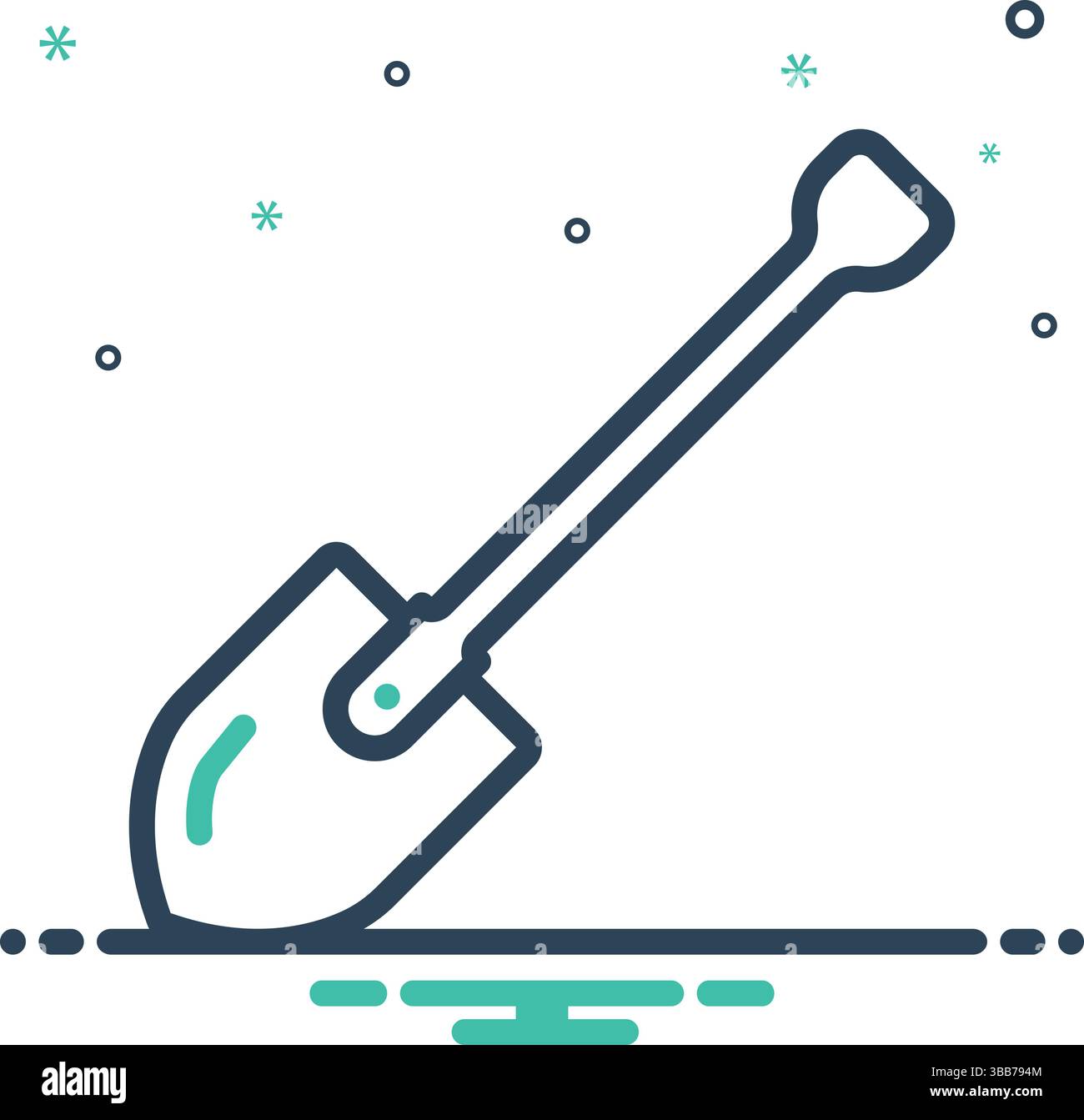 Icona per pala, scavatrice Illustrazione Vettoriale