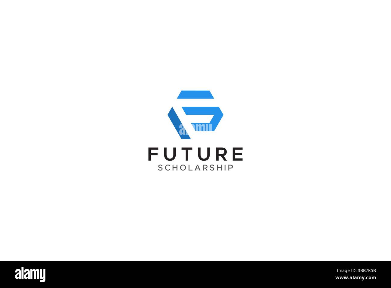 Lettera del logo FS lettera F lettera S per la società aziendale Professional Future Scholarship & Foundation Support Organization Illustrazione Vettoriale