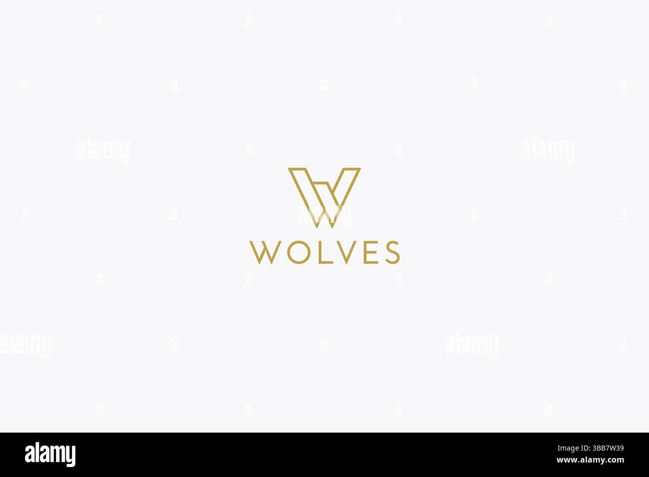 Logo Letter W minimalista, nitido e geometrico, stile linea Illustrazione Vettoriale