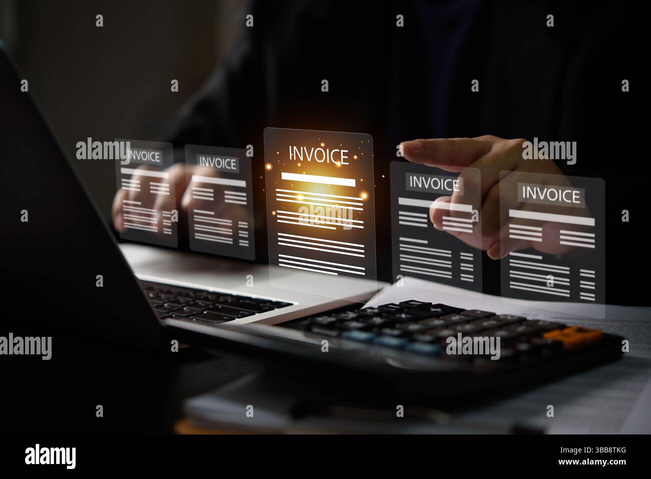 Verifica dei pagamenti e delle ricevute online con protezione dei dati finanziari. Mobile banking, applicazioni Web e servizi digitali per le aziende della contabilità generale Foto Stock